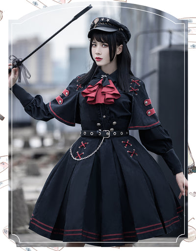 (Buyforme)YingLuoFu~Execution Officer~Army Uniform JK Lolita Skirt Set   