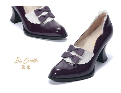 Iris Corolla~Edward~Retro Wedding Lolita High Heels 35 dark purple 