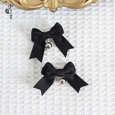 Xiaogui - Sweet Japan Fashion Lolita Bell Bow Clip Black