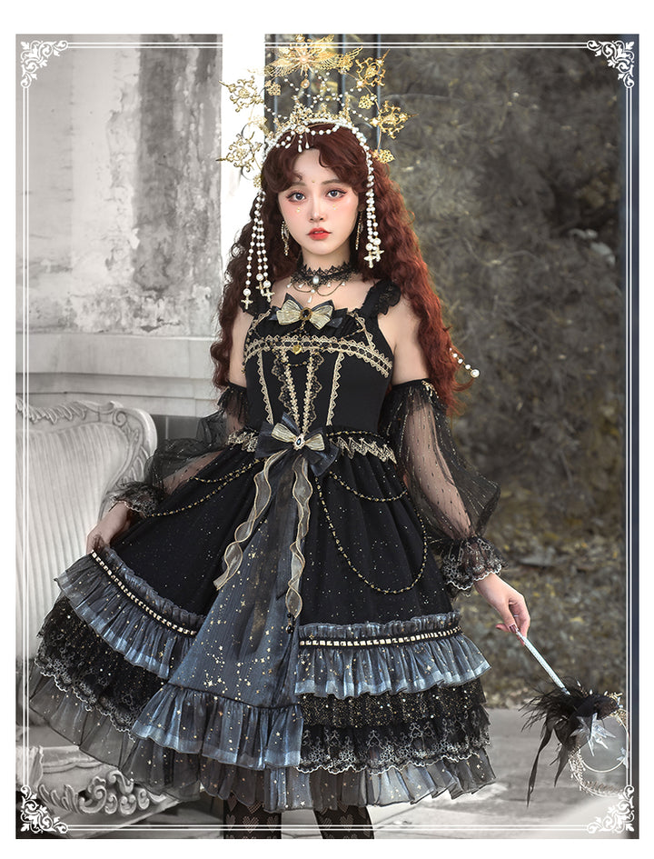 YingLuoFu~ Star Night~ Retro Palace Lolita JSK   