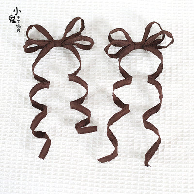 Xiaogui - Sweet Lolita Spiral cos Headdress Coffee Color (pair)