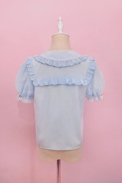 Alice Girl~Rainbow Candy Lolita Blouse Peter Pan Collar Shirt   