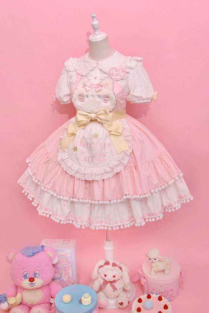 Alice Girl~Kawaii Lolita JSK Dress~Candy Cat Jumper Skirt   