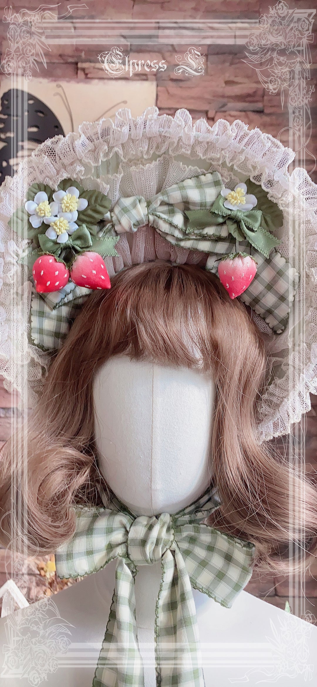 Elpress L~Country Lolita Strawberry BNT KC Choker Accessory   