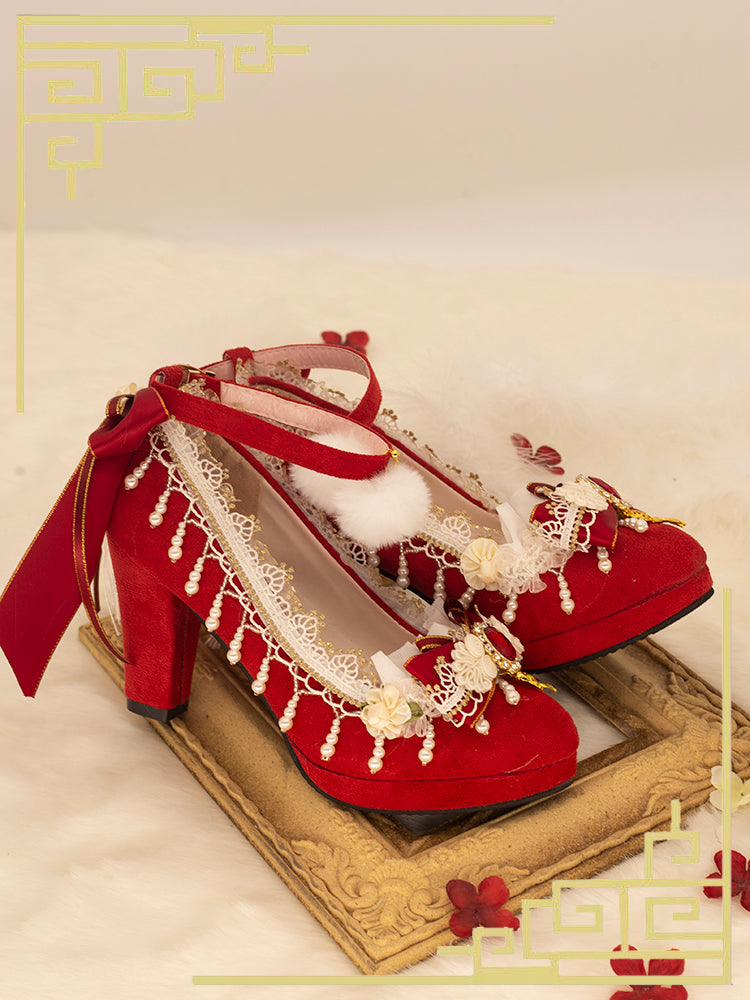 Hexagram~Handmade Chinese Style Qi Lolita Shoes   