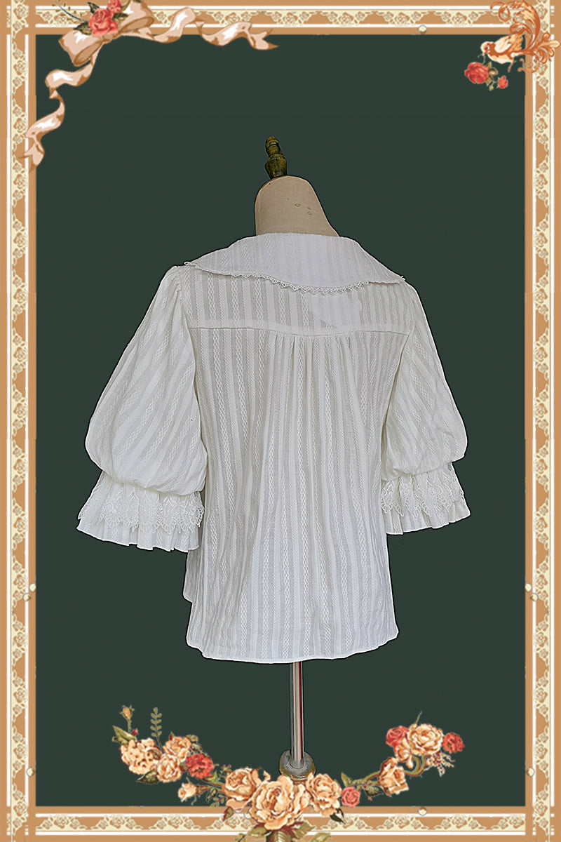 Infanta~Doll Lolita Cotton Short Sleeve Blouse   