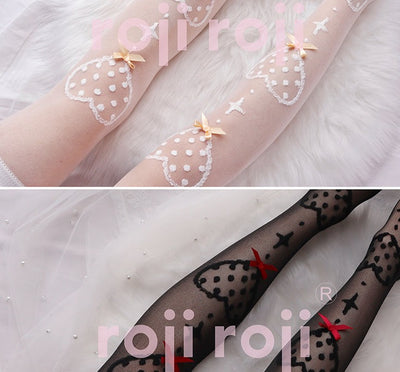 Roji roji~Super Thin Summer Lolita Knee Socks   