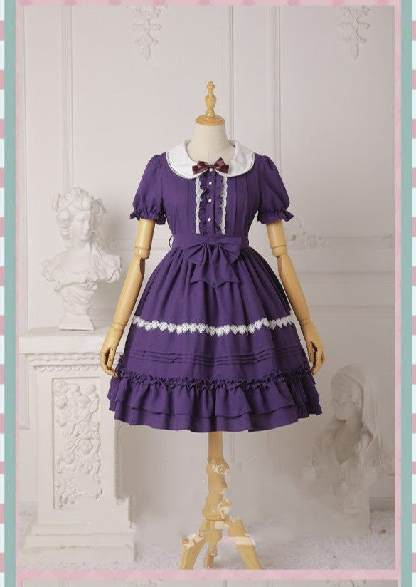 Strawberry Witch~Ice Cream Puffs~ Sweet Lolita OP XS dark purple 