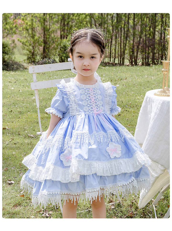 Kid Lolita Blue Tiered OP Dress   