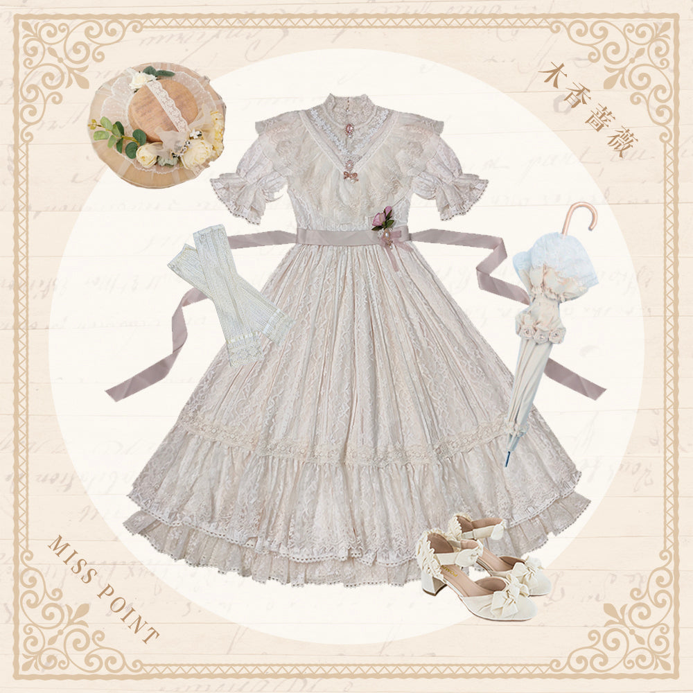 Miss Point~Woody Rose~Pure Color Lolita OP   