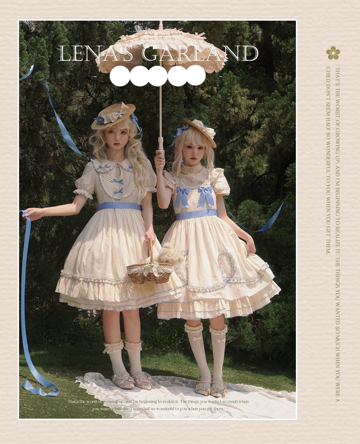 Magic Tea Party~Lena's Garland~Solid Color Lolita OP   