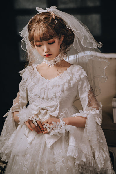 YourHighness~Wedding Lolita Mermaid OP XS white wedding dress 