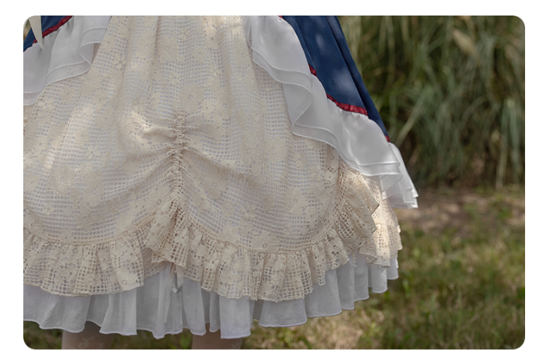 With Puji～Snow White - Lolita Flounce Hemline OP Dress