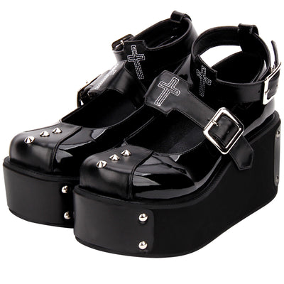 Angelic Imprint ~ Gothic Lolita Punk Platform Shoes   