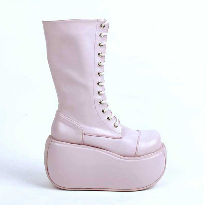 Angelic Imprint ~ Fashion Crossover Strap Punk Lolita Boots   