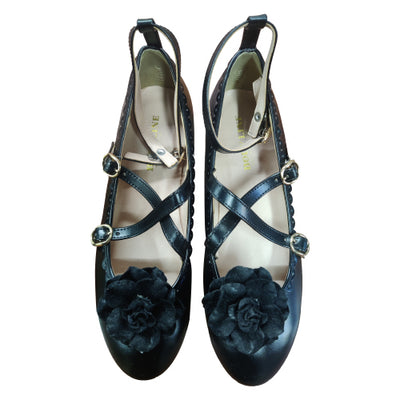 The Seventh Sense~Japanese Wooden Platform Wa Lolita Shoes   