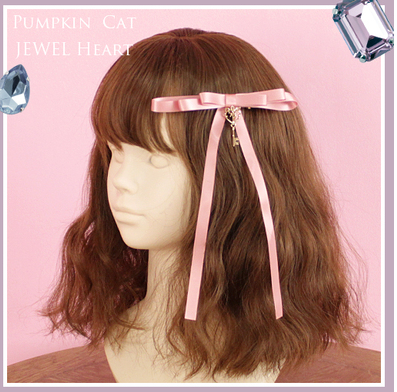 Pumpkin Cat~Jewel Heart~Lolita OP Dress S pink clip 