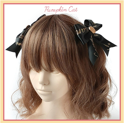 Pumpkin Cat - Candy Boxes - Kawaii Lolita Accessories black clips