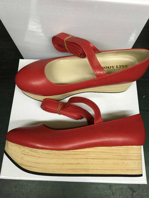 The Seventh Sense~Japanese Style Lace Up Wa Lolita Shoes Size 40-44   