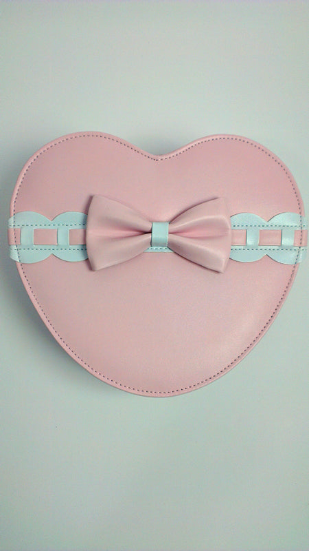 Loris - Cute Heart Bag Lolita Women Bag pink and white