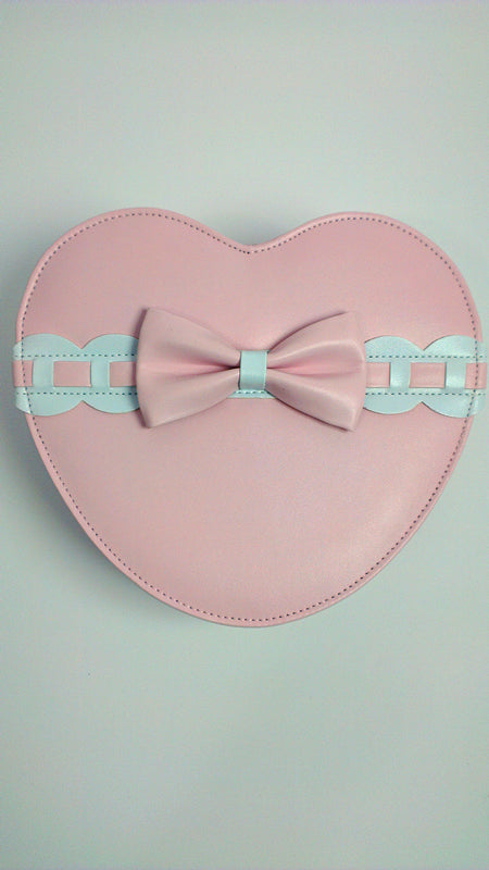 Loris~Cute Heart Bag Lolita Women Bag pink and white  