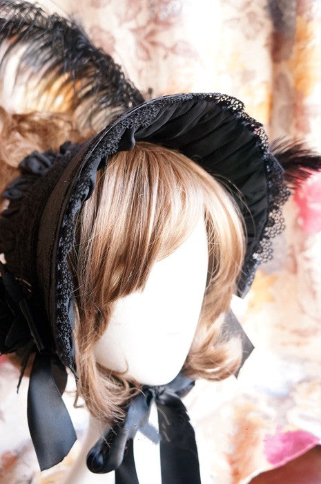 Surface Spell~Gothic Lolita Pure Color Half Bonnet   
