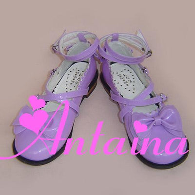 Antaina~Sweet Lolita Shoes Japanese Style Tea Party Lolita Shoes Size 42-45 shining purple 42 