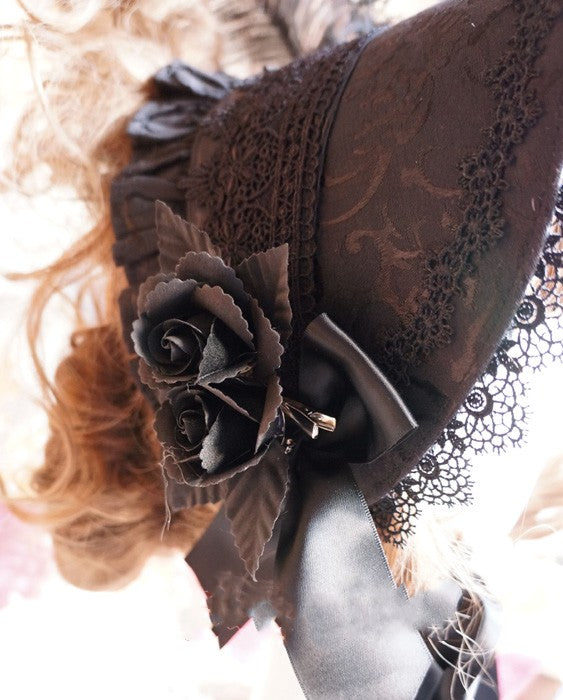 Surface Spell~Gothic Lolita Pure Color Half Bonnet   