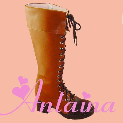Antaina ~ Plus Size Elegant Lolita Long Boots Black Brown   