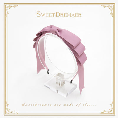 (BuyForMe) SweetDreamer~Vintage Lolita Headband Multicolors pink purple● thickened matte wavy edge ribbon  