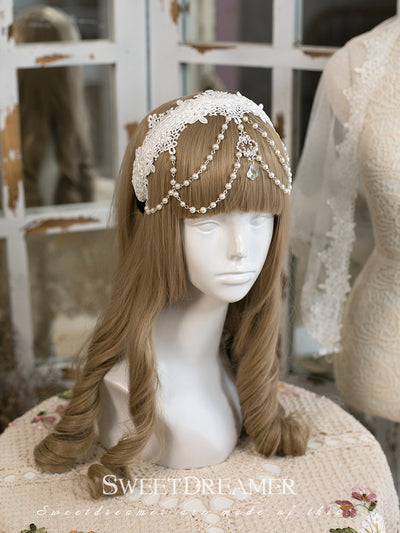 SweetDreamer~Lolita Lace Veil Set Headband   