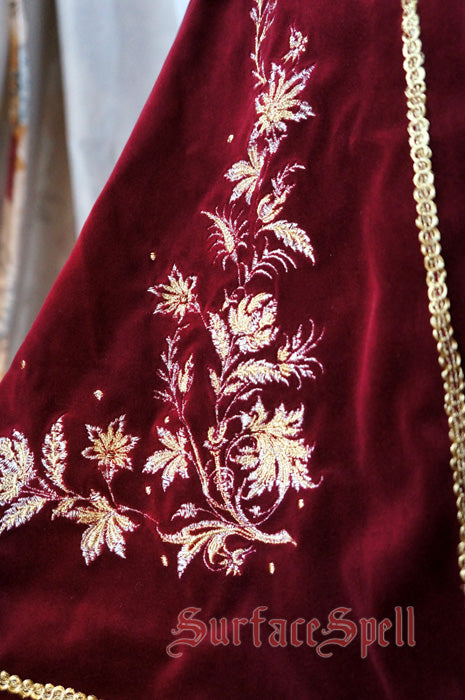 Surface Spell - Bourbon Dynasty - Gothic Embroidery Velvet Cape