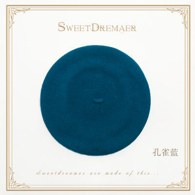 (BuyForMe) SweetDreamer~Vintage Lolita Fashion Hat free size peacock blue 