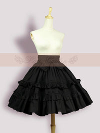 Lace Garden~Classic Lolita Black SK Puffy Skirt