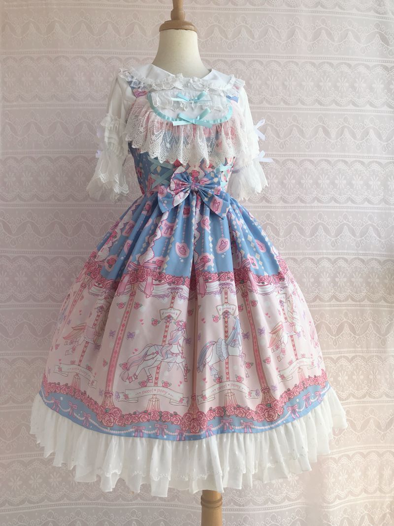 Yilia~Rose Carousel~Chiffon JSK Dress   