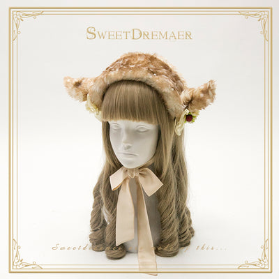 SweetDreamer~Shepherd's Vale~Kawaii Christmas Lolita Headdress fawn hairband  