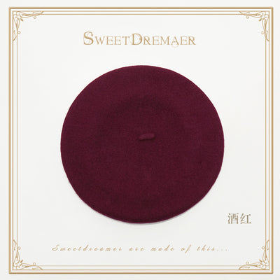 (BuyForMe) SweetDreamer~Vintage Lolita Fashion Hat free size wine red 