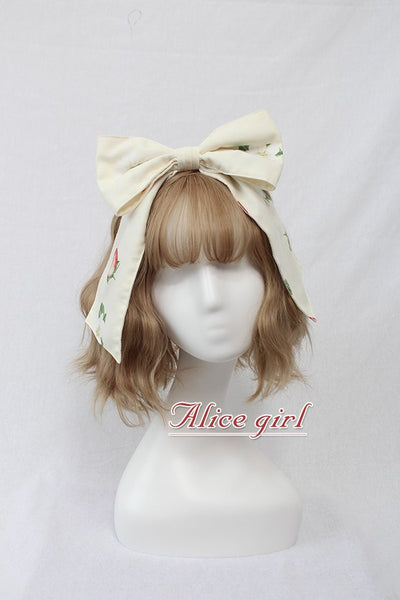 Alice Girl~Sweet Lolita Strawberry Bow Hairclip Multicolors   