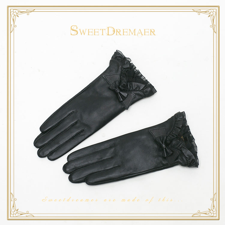 SweetDreamer~Dunkirk~Gothic Lolita  Sheepskin Gloves   