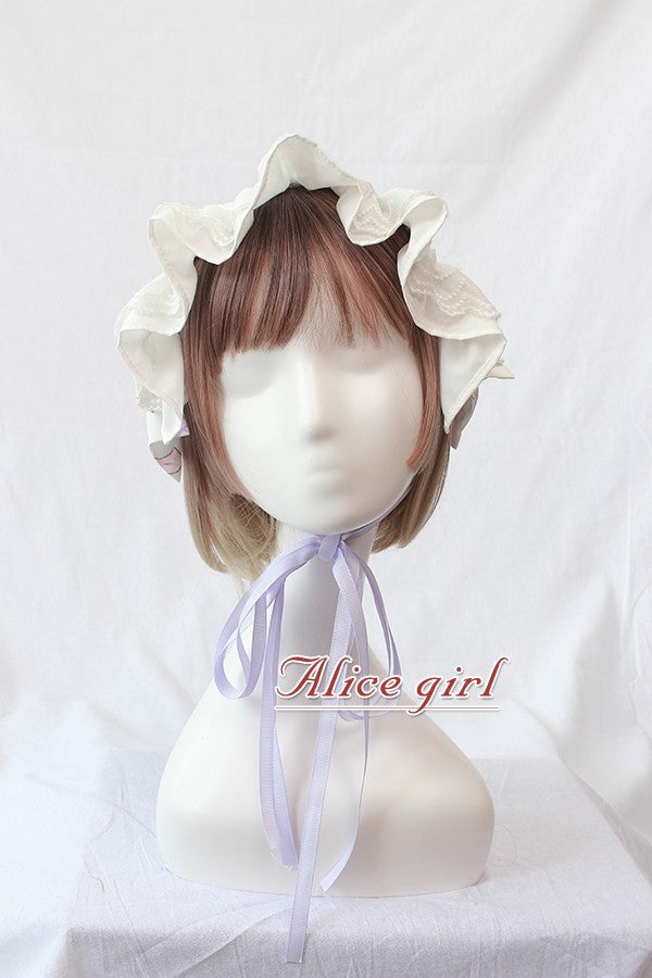 Alice Girl~Multicolors Hairband~Angel Print Lolita Bow with Lace   