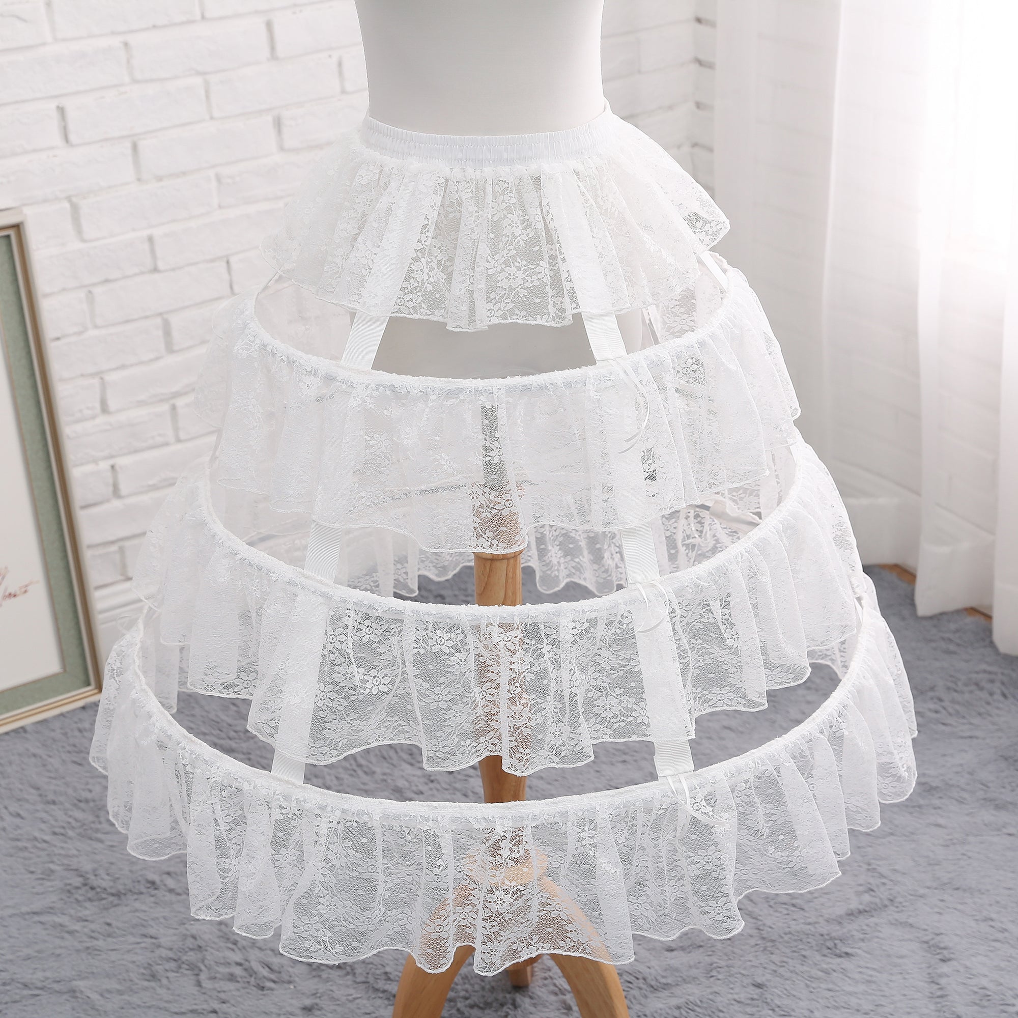 Manyiluo - Adjustable Hollowed-out Cool Lolita Petticoat