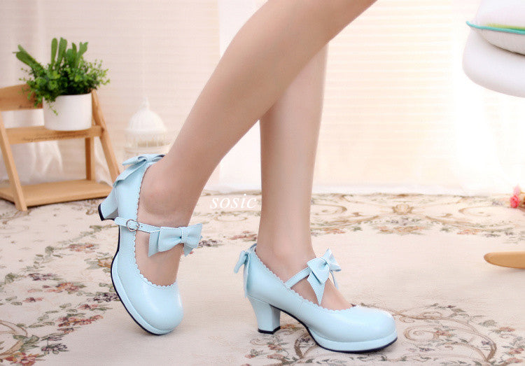 Sosic~Sweet Lolita Tea Party Thick Heels Shoes   