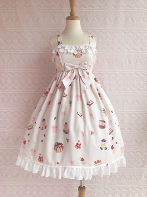 Yilia~Sweetheart Berry~ Kawaii Lolita JSK Dress XS apricot 