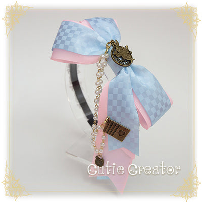 SweetDreamer~Fairytale World Lolita Pearl Chain KC light blue and light pink  