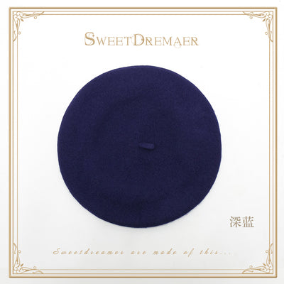 (BuyForMe) SweetDreamer~Vintage Lolita Fashion Hat free size dark blue 