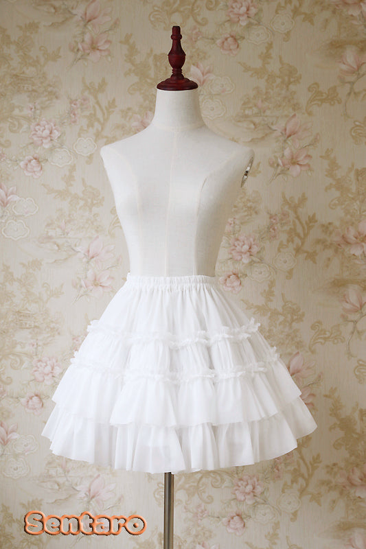 Sentaro - Puff - Elegant Summer Shorts Lolita Skirts One Size milk white