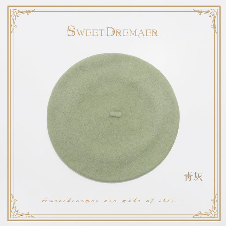 (BuyForMe) SweetDreamer~Vintage Lolita Fashion Hat free size green grey 