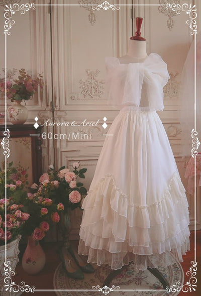 Aurora Ariel~60cm Mini Black White A-line Lolita Petticoat   