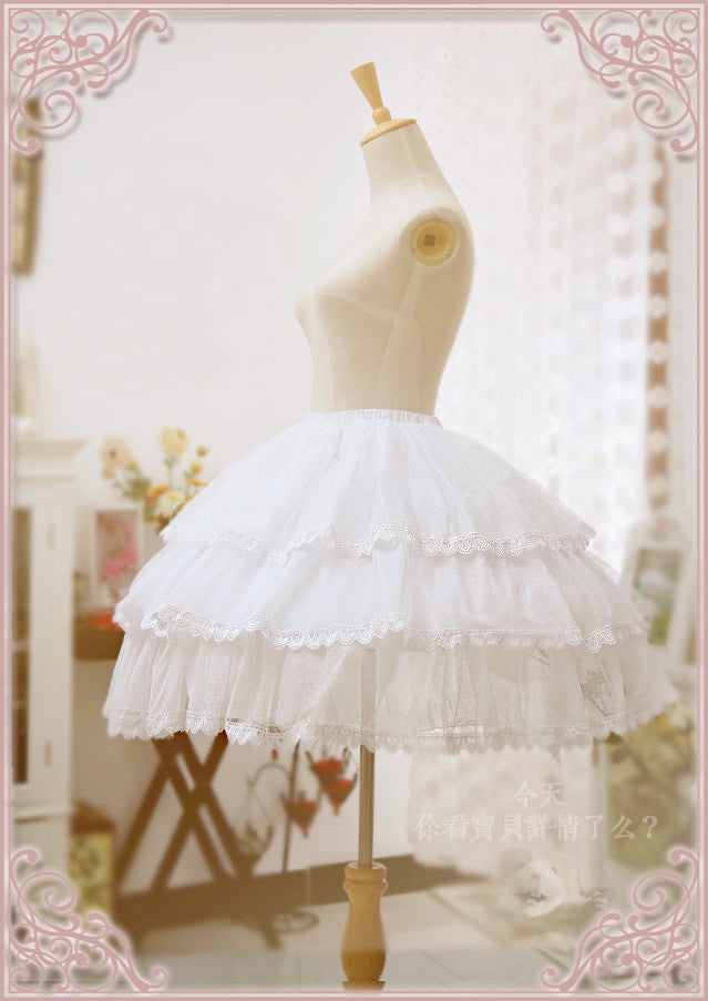 Boguta~Carmen~Adjustable Lolita Petticoat A-line Lolita Petticoat free size (waist within 80cm can wear) white 