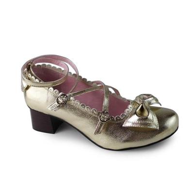 Antaina~Lolita Tea Party Heels Shoes Plus Size 49-52 49 champagne 4.5cm heel 